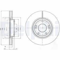 Disque de frein DELPHI BG4251C