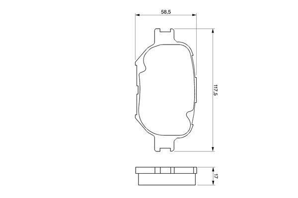 Kit de plaquettes de frein, frein à disque BOSCH 0 986 424 808