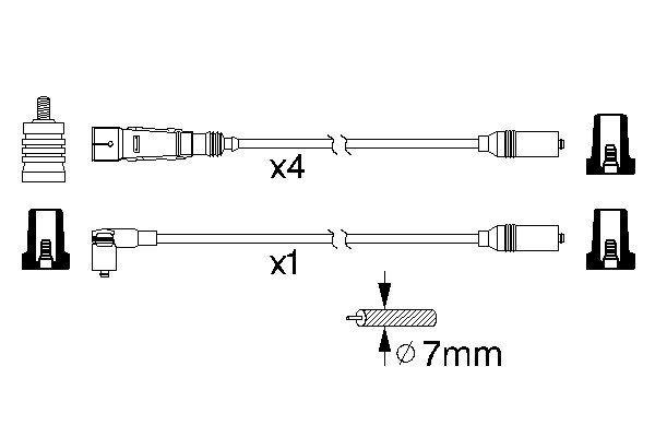 Kit de câbles d'allumage BOSCH 0 986 356 339