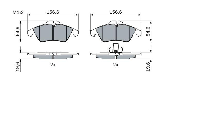 Kit de plaquettes de frein, frein à disque BOSCH 0 986 424 218