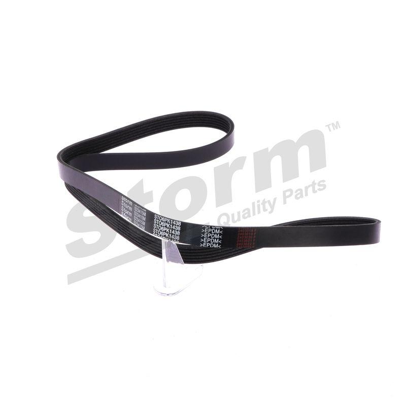 Courroie trapézoïdale à nervures STORM QUALITY PARTS STO6PK1438