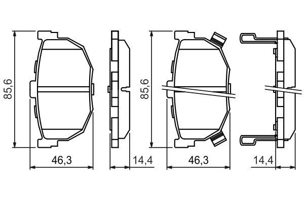 Kit de plaquettes de frein, frein à disque BOSCH 0 986 424 418
