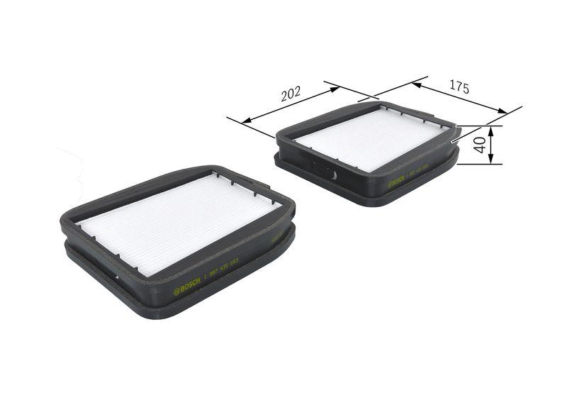 Filtre, air de l'habitacle BOSCH 1987435053