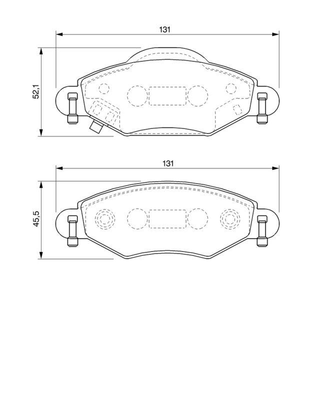 Kit de plaquettes de frein, frein à disque BOSCH 0986424788