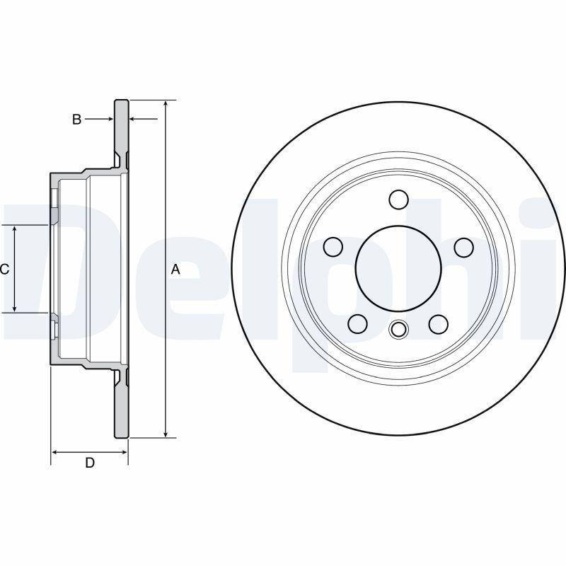 Disque de frein DELPHI BG4649C