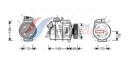 Compresseur, climatisation AVA QUALITY COOLING AIAK226