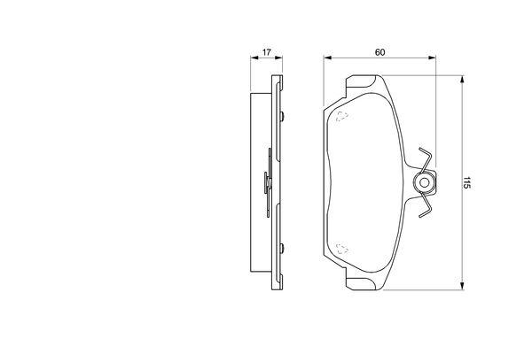 Kit de plaquettes de frein, frein à disque BOSCH 0 986 424 092