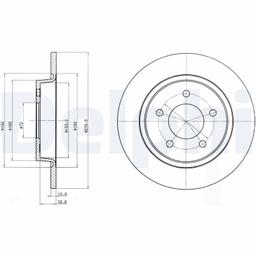 Disque de frein DELPHI BG3930