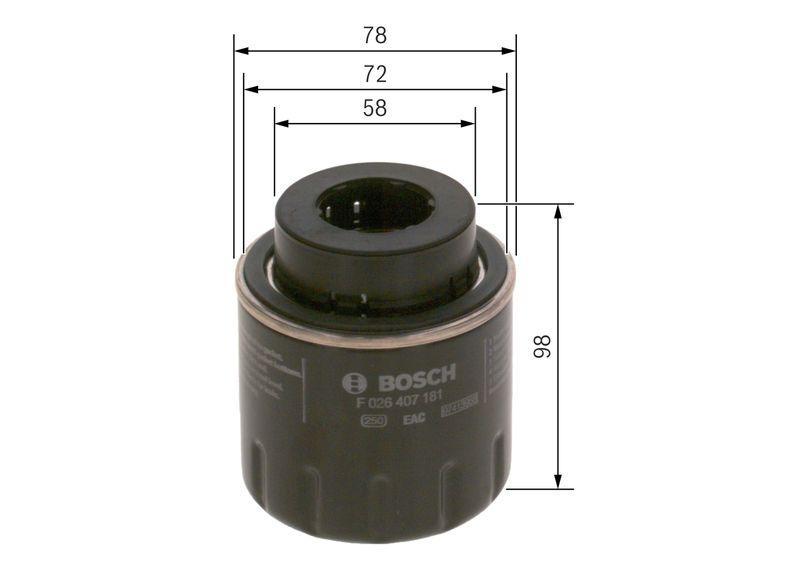 Filtre à huile BOSCH F026407181
