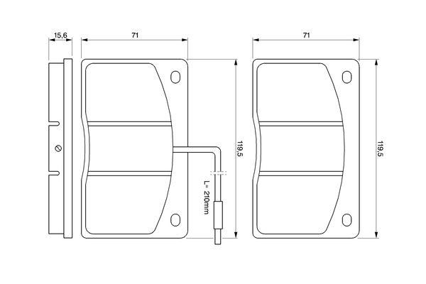 Kit de plaquettes de frein, frein à disque BOSCH 0 986 460 932