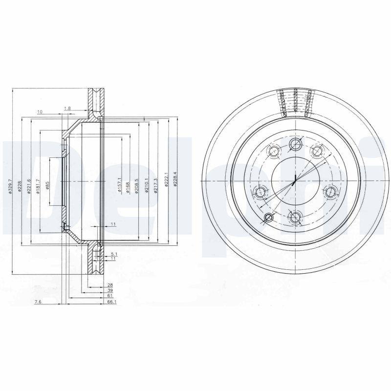 Disque de frein DELPHI BG3775C