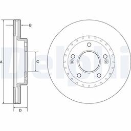 Disque de frein DELPHI BG4565C