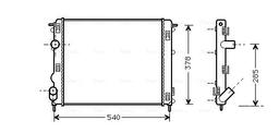 Radiateur, refroidissement du moteur AVA QUALITY COOLING RTA2270