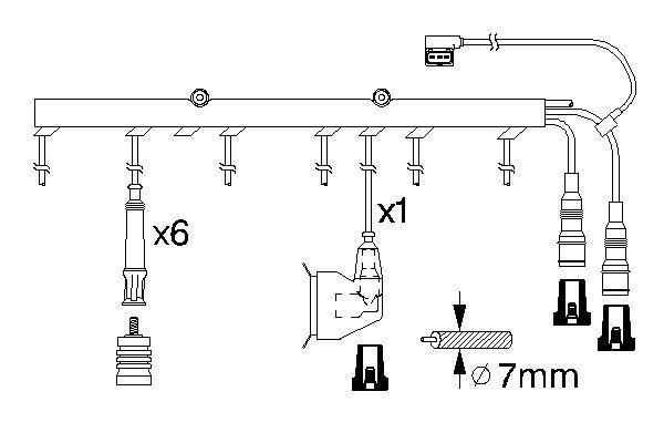 Kit de câbles d'allumage BOSCH 0 986 356 323