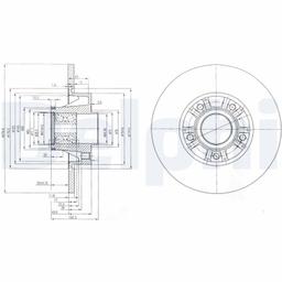 Disque de frein DELPHI BG9031RS