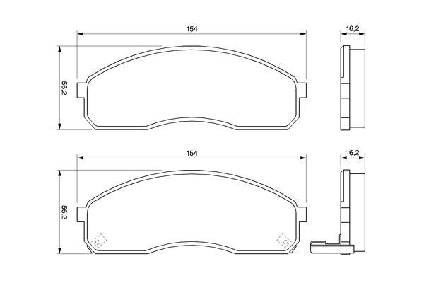 Kit de plaquettes de frein, frein à disque BOSCH 0 986 424 714