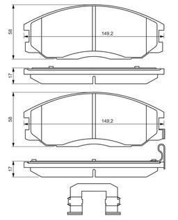Kit de plaquettes de frein, frein à disque BOSCH 0986494650