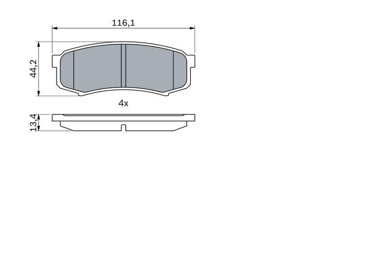 Kit de plaquettes de frein, frein à disque BOSCH 0 986 424 313