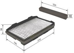 Filtre, air de l'habitacle BOSCH 1987432401