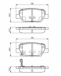 Kit de plaquettes de frein, frein à disque BOSCH 0986495393