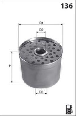 Filtre à carburant MECAFILTER ELG5205