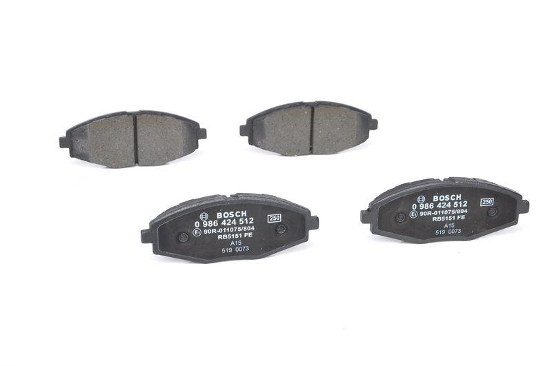 Kit de plaquettes de frein, frein à disque BOSCH 0 986 424 512