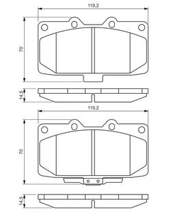 Kit de plaquettes de frein, frein à disque BOSCH 0986494398