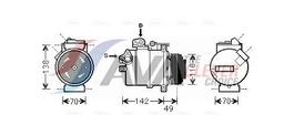 Compresseur, climatisation AVA QUALITY COOLING BWAK389