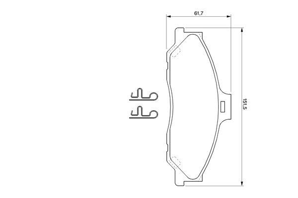 Kit de plaquettes de frein, frein à disque BOSCH 0 986 424 720