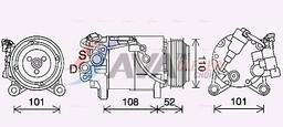 Compresseur, climatisation AVA QUALITY COOLING BWAK567