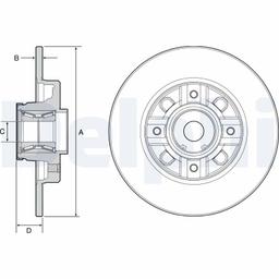 Disque de frein DELPHI BG9116RS