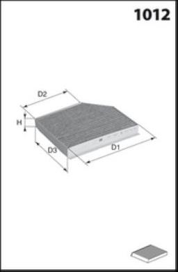 Filtre, air de l'habitacle MECAFILTER EAR7364