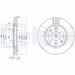 Disque de frein DELPHI BG2871