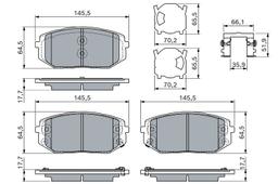 Kit de plaquettes de frein, frein à disque BOSCH 0986460164