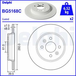 Disque de frein DELPHI BG5168C