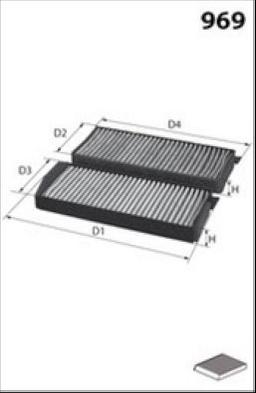 Filtre, air de l'habitacle MECAFILTER JLR7276
