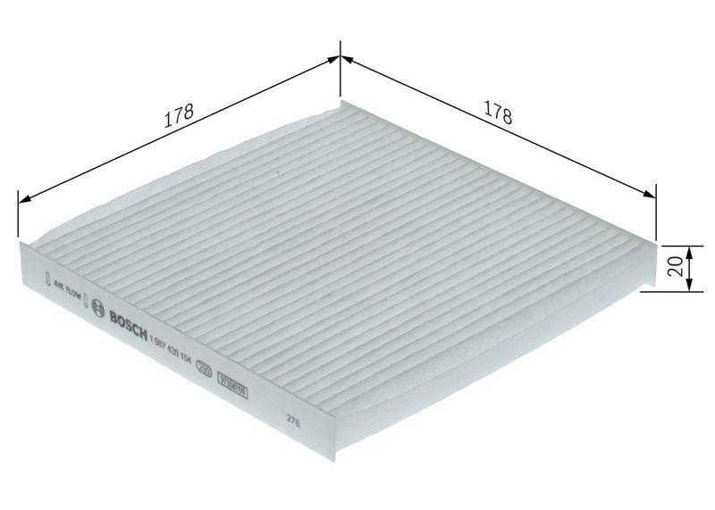 Filtre, air de l'habitacle BOSCH 1987435154