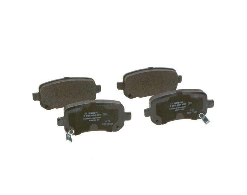 Kit de plaquettes de frein, frein à disque BOSCH 0 986 494 496