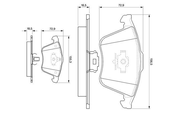 Kit de plaquettes de frein, frein à disque BOSCH 0 986 494 077