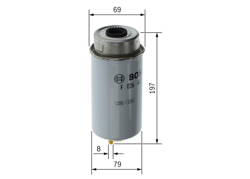 Filtre à carburant BOSCH F 026 402 122