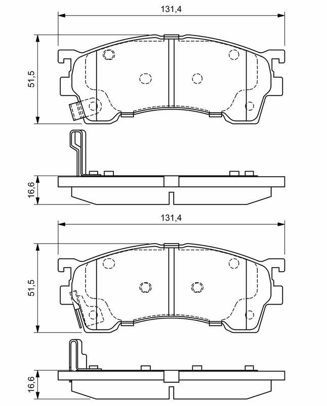 Kit de plaquettes de frein, frein à disque BOSCH 0986424694