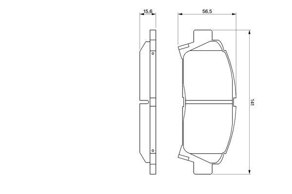Kit de plaquettes de frein, frein à disque BOSCH 0 986 424 799