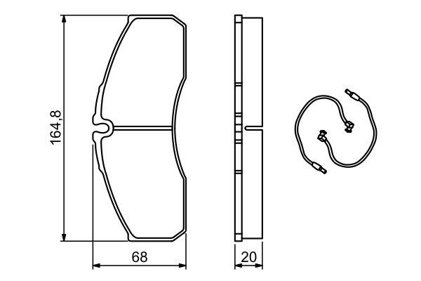 Kit de plaquettes de frein, frein à disque BOSCH 0 986 494 273