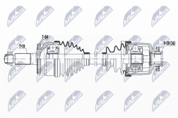 Arbre de transmission NTY NPW-KA-380