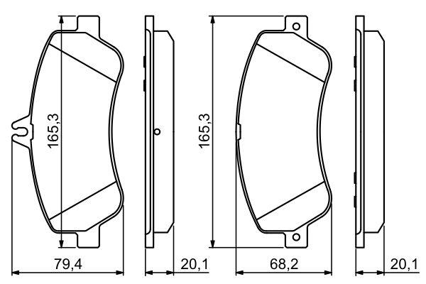 Kit de plaquettes de frein, frein à disque BOSCH 0 986 494 302