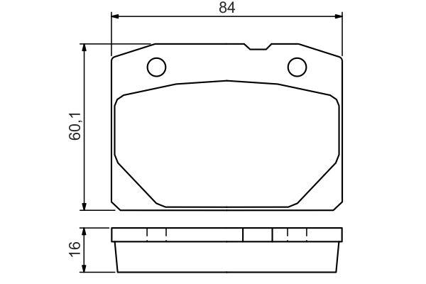 Kit de plaquettes de frein, frein à disque BOSCH 0986494568