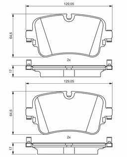 Kit de plaquettes de frein, frein à disque BOSCH 0986495426