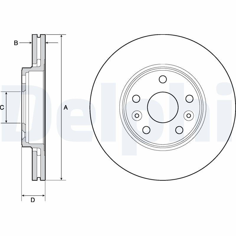 Disque de frein DELPHI BG4667C