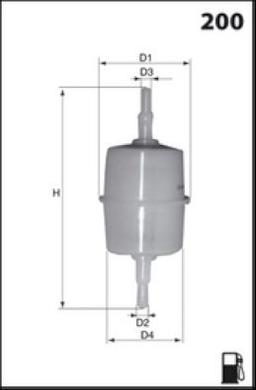 Filtre à carburant MECAFILTER ELE2092