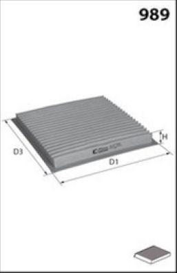 Filtre, air de l'habitacle MECAFILTER ELR7159
